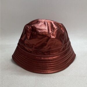 NWT Wyeth by Todd Magill Red Metallic Bucket Hat